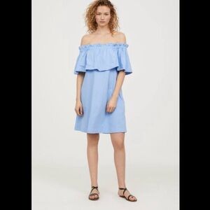 H&M off shoulder black dress